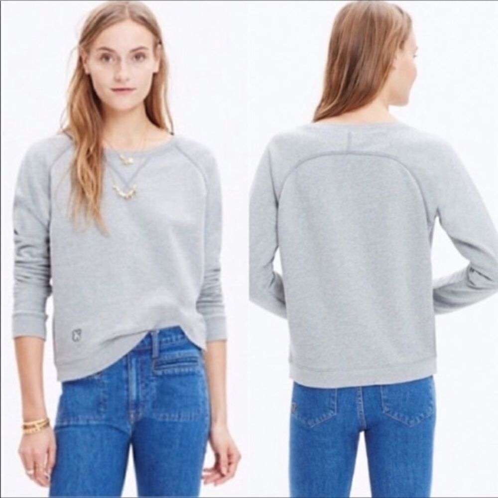 Madewell x Daryl K gray textured sweatshirt